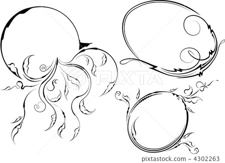 Three decorative oval frame. 4302263