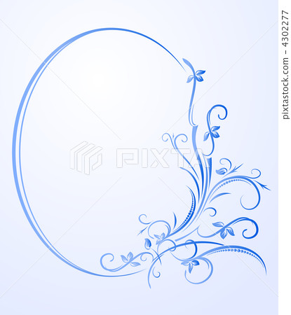 Blue oval frame 4302277