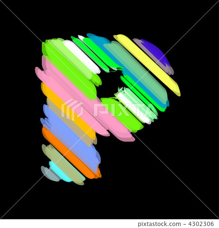Abstract colorful alphabet. Letter P. 4302306