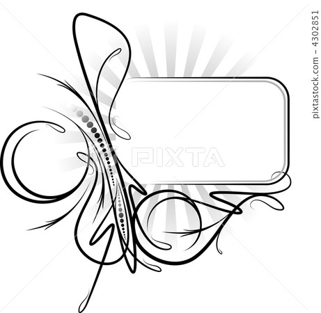 Decorative frame with rays Decorative frame with rays 4302851