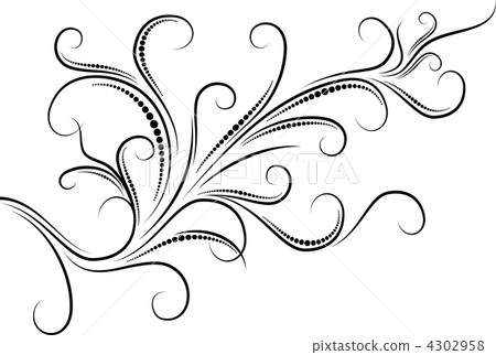 Floral branch with shadow Floral branch with shadow 4302958