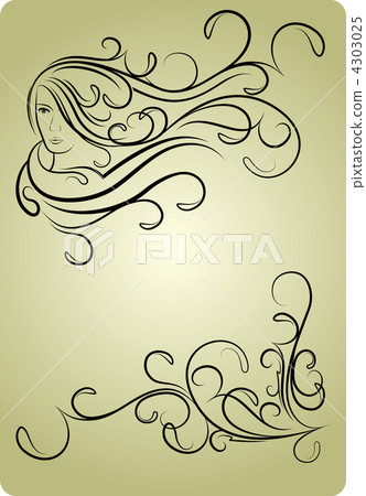 background with portrait of nice woman 4303025