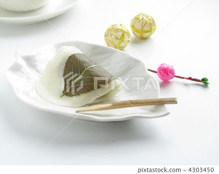 White cherry blossoms [white background] 4303450
