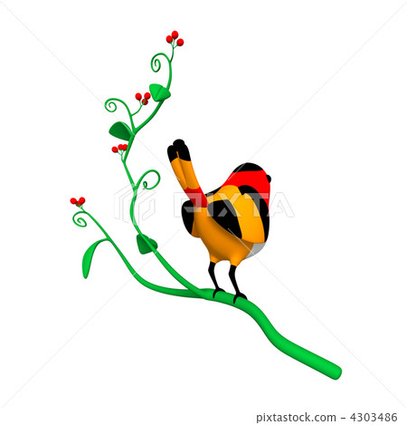 一隻鳥 後面 後方 4303486