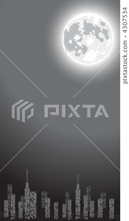 Vector illustration of night city with copy-space Vector illustration of night city with copy-space 4307534