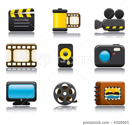 Video and Photo Icon Set One 4308065