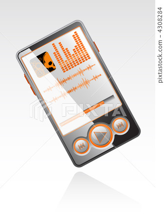 Vector stylish player with orange interface Vector stylish player with orange interface 4308284