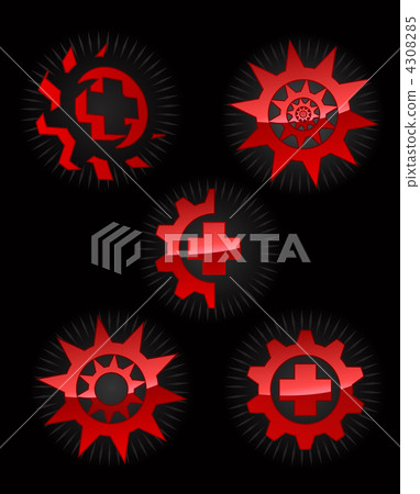 Set of glossy vector elements for logo design Set of glossy vector elements for logo design 4308285