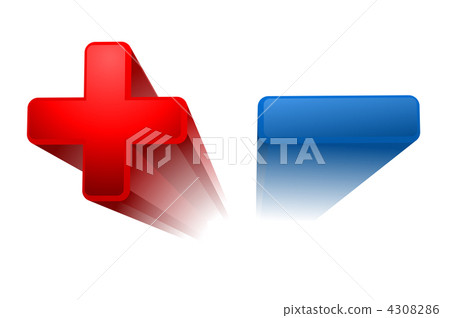 Vector abstract plus and minus Vector abstract plus and minus 4308286