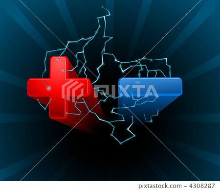 Vector abstract plus and minus 4308287