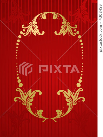 Vector wallpaper with floral frame 4308459