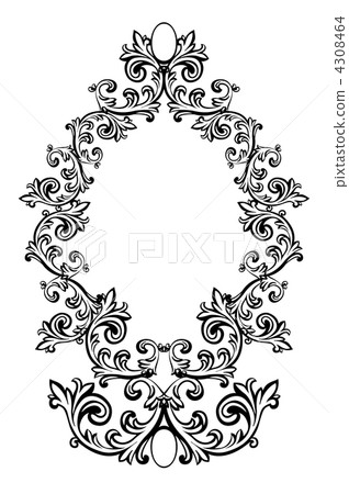 Vector illustration of an abstract floral frame Vector illustration of an abstract floral frame 4308464
