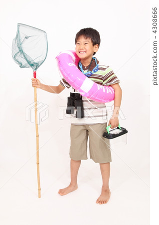 A boy who wants to enjoy summer A boy who wants to enjoy summer 4308666