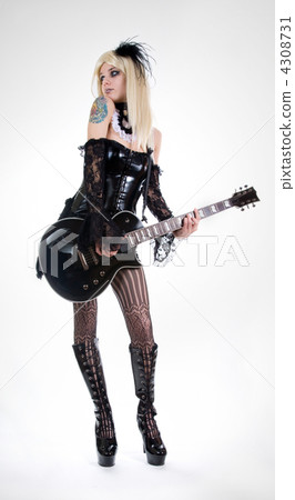 Sexy fetish girl with guitar 4308731