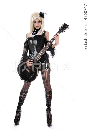 Sexy woman with guitar 4308747