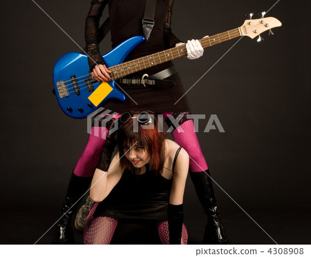 Rock girls with guitar 4308908