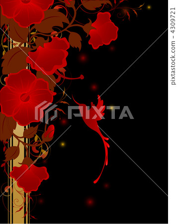 floral background with red flowers floral background with red flowers 4309721