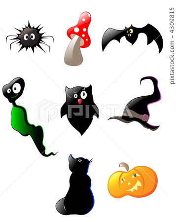 set of Halloween icons 4309815