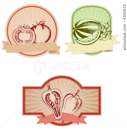 set of colored vintage labels 4309818