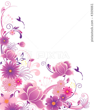 floral background with ornament floral background with ornament 4309861