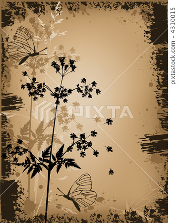 grunge floral background 4310015