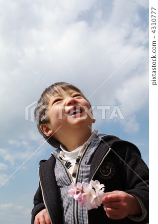 櫻花和兒童 4310777