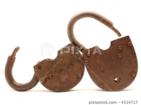 The old locks on a white background 4314717