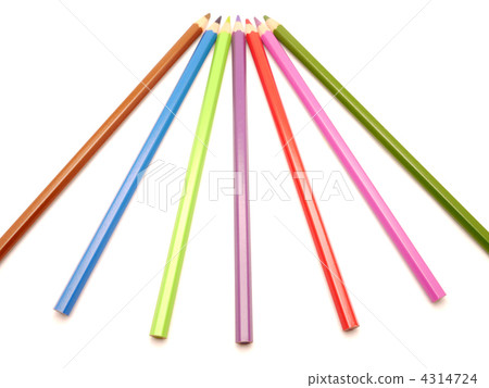 colored pencils isolated on a white background colored pencils isolated on a white background 4314724