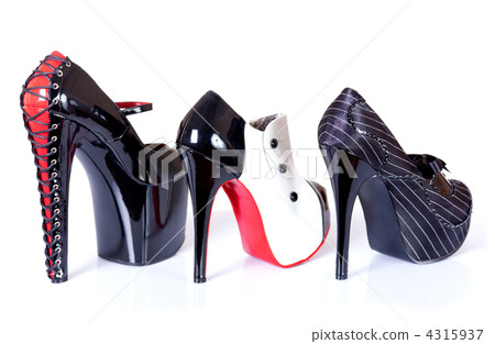 Row of sexy female shoes 4315937