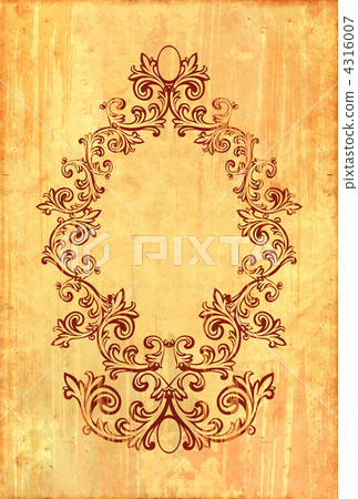 Vintage frame on textured background with clipping path 4316007