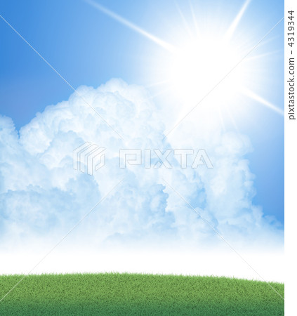 草地 天空 雲彩 4319344