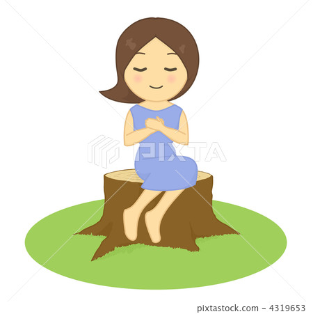 A girl hitting her hand to her chest A girl hitting her hand to her chest 4319653