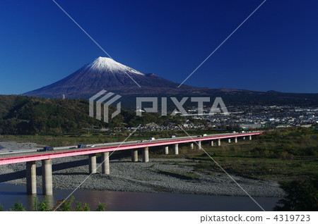 富士河的富士山 4319723