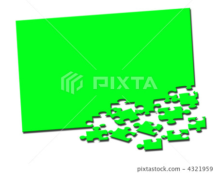 綠色拼圖遊戲框架 4321959