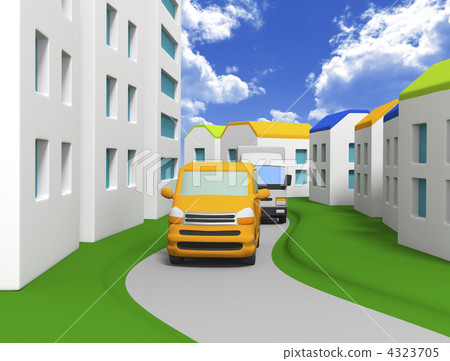 有汽車的城市 4323705