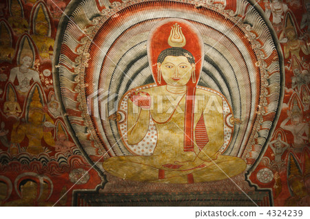 Ancient Buddha image in Dambulla Rock Temple caves, Sri Lanka Ancient Buddha image in Dambulla Rock Temple caves, Sri Lanka 4324239