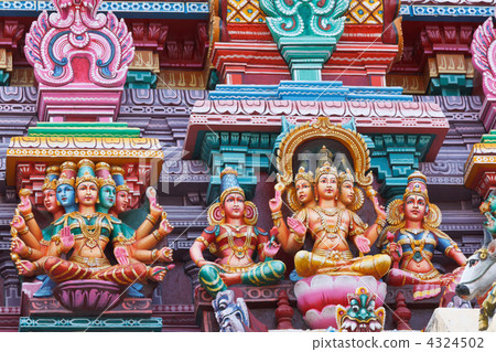 Sculptures on Hindu temple tower 4324502