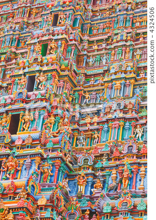 Sculptures on Hindu temple tower Sculptures on Hindu temple tower 4324506
