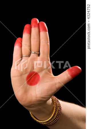 Ardhachandra hasta of indian dance Bharata Natyam 4324752