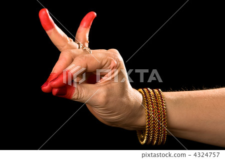 Katakamukha hasta of indian dance Bharata Natyam 4324757