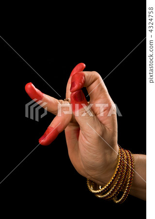 Katakamukha hasta of indian dance Bharata Natyam 4324758