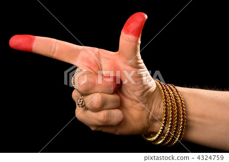 Chandrakala hasta of indian dance Bharata Natyam 4324759