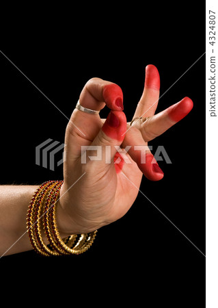 Katakamukha hasta of indian dance Bharata Natyam 4324807