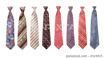 Set of man's ties isolated 4324915