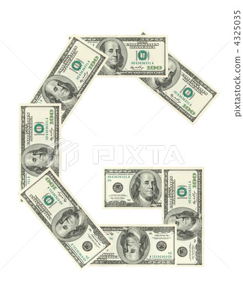 Letter G made of dollars Letter G made of dollars 4325035