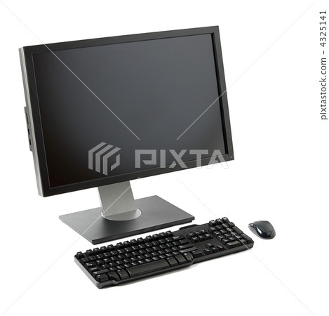 Computer workstation isolated Computer workstation isolated 4325141