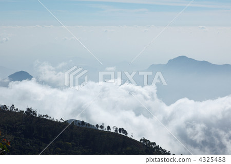 Mountains in clouds. Kodaikanal, Tamil Nadu 4325488