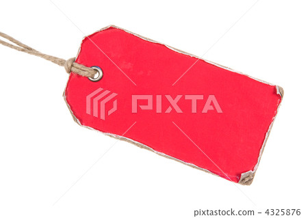 Red Retro Paper Tag Red Retro Paper Tag 4325876