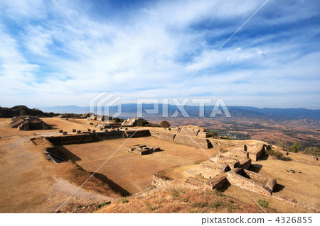 Panorama of sacred site Monte Alban in Mexico Panorama of sacred site Monte Alban in Mexico 4326855