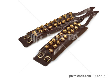 Ghungroos - leg bells for Indian classical dance isolated on whi 4327150